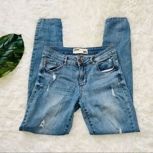 GARAGE | Blue Distressed Skinny Jeans Size 5